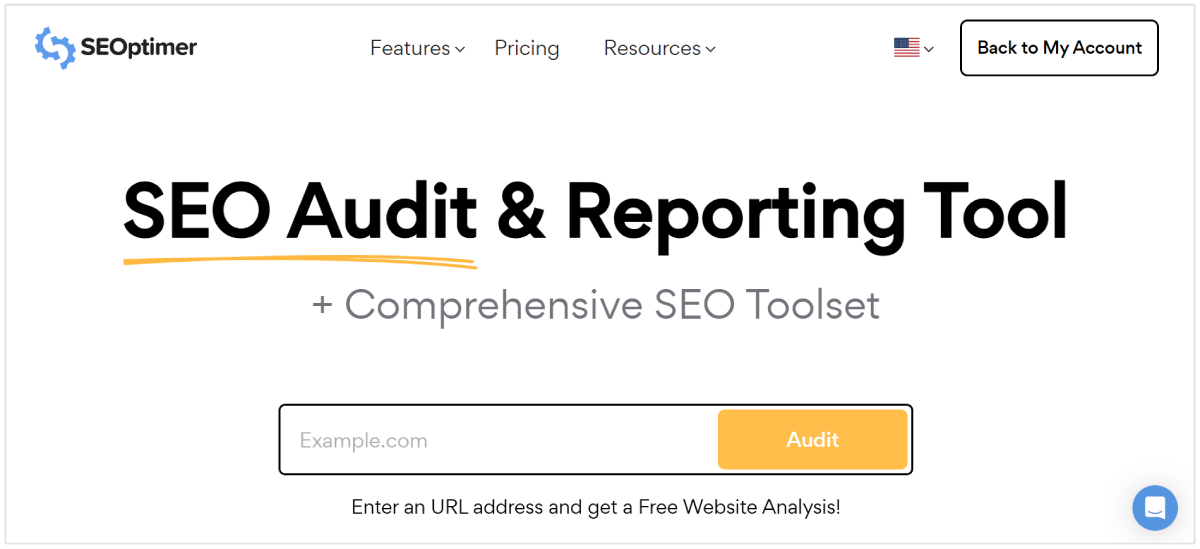Outil d'audit SEO et de reporting SEOptimer
